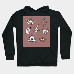 Old school drawings Hoodie